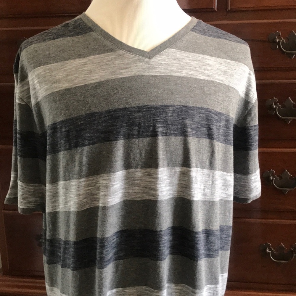Gap Gray Stripe Tee Shirt XL